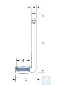 Gas distribution tube, type B, disc Ø 22 x W 32, Por. 4, Robu® Gas distribution tube, type B,...